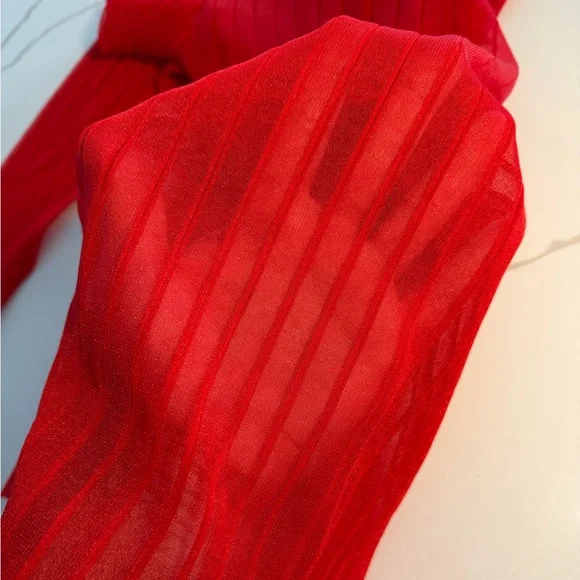 Alexander Wang red ribbed top - Picture 4 of 7